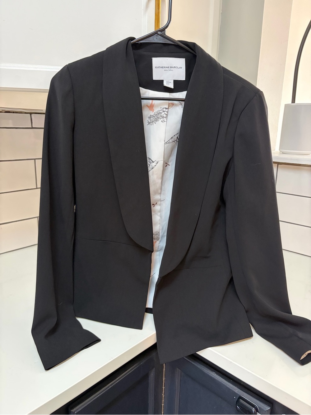 Katherine Barclay Black Collar Blazer